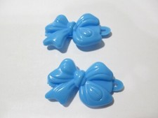 Pair of Hair Barrettes Small Children Blue