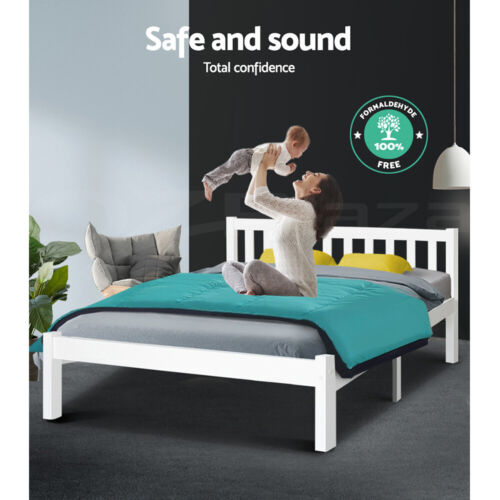 Artiss Bed Frame Wooden Queen Double King Single Full Size Timber Base SOFIE - Picture 9 of 62