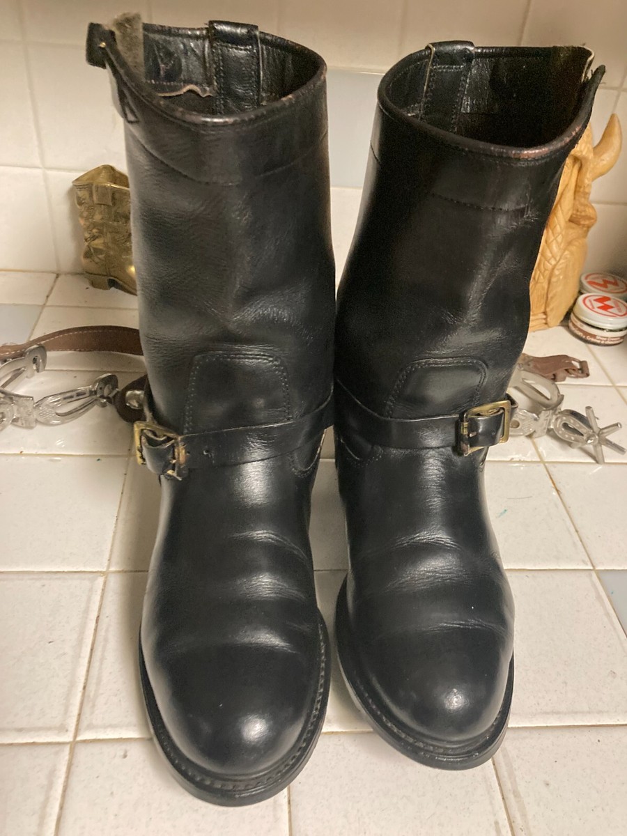 70s KNAPP ENGINEER BOOTS ビンテージ USA製 10B Mid-Century Vintage Black Steel Toe Core KNAPP Engineer