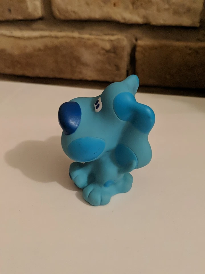 Figura de juguete vintage 1998 Viacom Blues Clues perro azul 3 pulgadas de alto Foto 4 de 4
