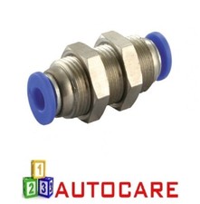 Nylon Pneumatic 22mm BULK HEAD hose tube push fit connector air line 12mm pipe