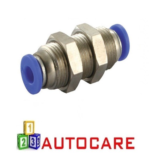 Nylon Pneumatic 14mm BULK HEAD hose tube push fit connector air line 6mm pipe