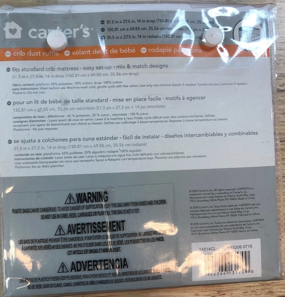 Carter's NIP Твердая Кроватка Пыль Грубая Белая Мягко Розовая Граница - Изображение 2 из 2