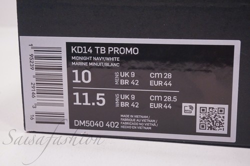 Nike KD14 TB Promo Midnight Navy White DM5040 402 Men's Sz 10 - Picture 4 of 10