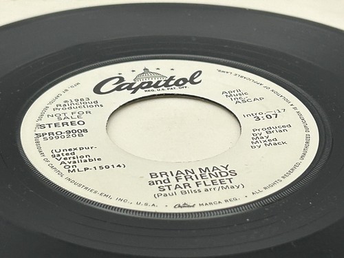 brian may + friends star fleet usa promo 7” 1983 nr mint Queen Related - Picture 3 of 7