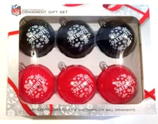 Official NFL New England Patriots Topperscot  Christmas Ornament Gift Set of 6