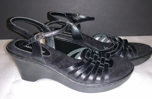 Naturalizer Preya Strappy Leather Sandals, Women's Size 7.5 Black