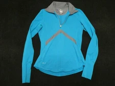 Nike Dri-Fit women's blue/gray cotton blend long-sleeved base layer top Sz M