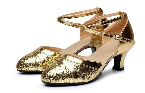 Brand New Women's Ballroom Latin Tango Dance Shoes heeled Salsa Dancing 3 colors - Picture 12 of 27