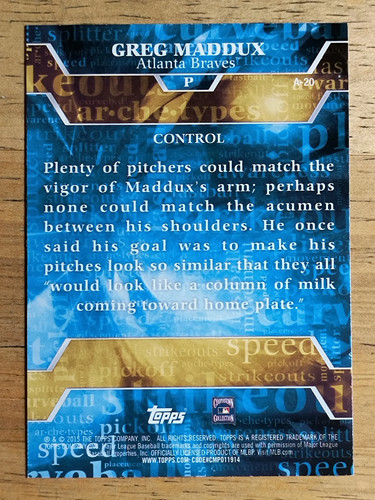 2015 Topps Archetypes #A20 Greg Maddux - Bild 2 von 2