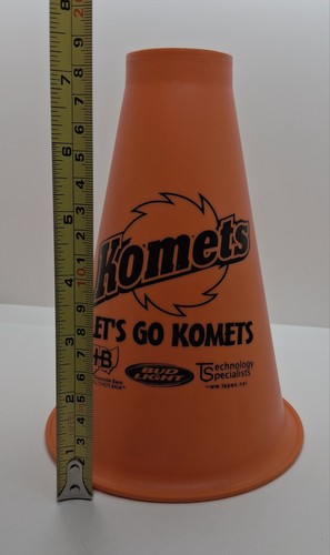 Komets Hockey Plastic Megaphone Fort Wayne Let's Go Komets - Picture 3 of 3