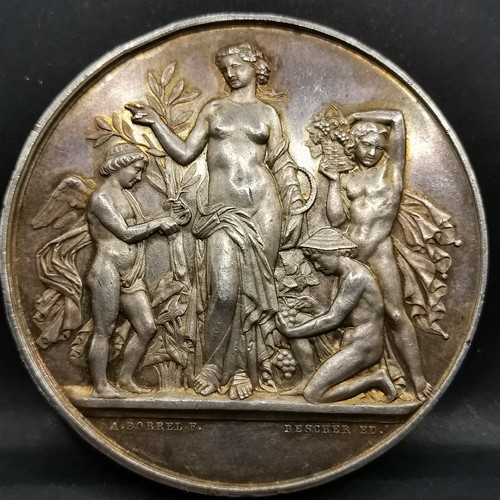 SILBER MEDAILLE 60,5g 51mm 1877 SCHNEIDER ET CIE CREUSOT von BORREL