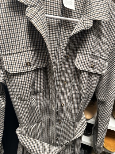 Max Mara Weekend ladies dress size 8 maxi button-down plaid wool - Picture 3 of 5