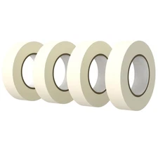 SWRT Masking Tape 0.75 Inch x 55 Yards, Pack of 4 Rolls, Adhesive White 
