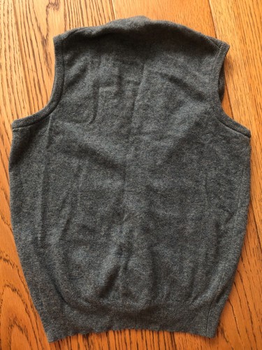 JAEGER VINTAGE DAMEN GRÜN ARGYLE TANK TOP CARDIGAN LAMMWOLLE SMALL - Bild 8 von 15