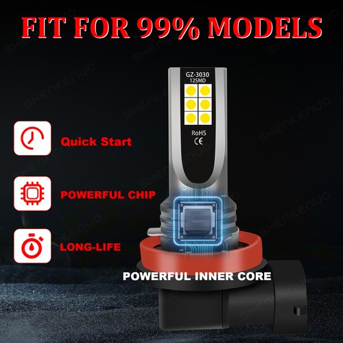 9005+H11+H11 LED Headlights+Fog Light Bulbs Kit 6000K White For 2021 Honda CR-V - Picture 14 of 17