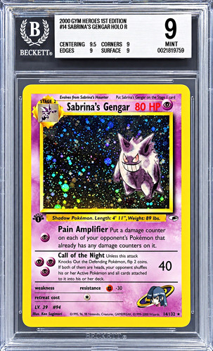 Sabrina's Gengar (1st Edition) graded BGS 9 for sale on eBay