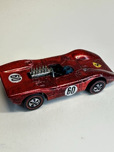 Vintage 1969 Hot Wheels Redline Ferrari - 312P - Red Metallic Hong Kong - Mattel - Picture 18 of 21