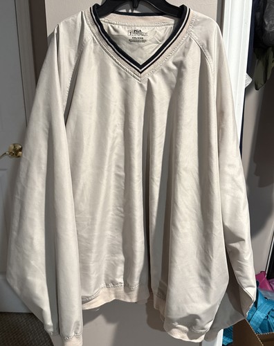 PGA Tour Mens Tan Water And Wind Resistant Pullover Jacket XXL 2XL EUC Golf - Picture 2 of 4