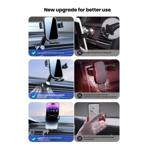 Gravity Car Air Vent Phone Holder Stand Mount Universal For Mobile Cell Phone US - Picture 9 of 13