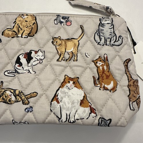 NUEVO CON ETIQUETAS Vera Bradley Essential Bolsa Mediana Vida de Gato Bolsa de Maquillaje Cosmético de Viaje - Imagen 9 de 11