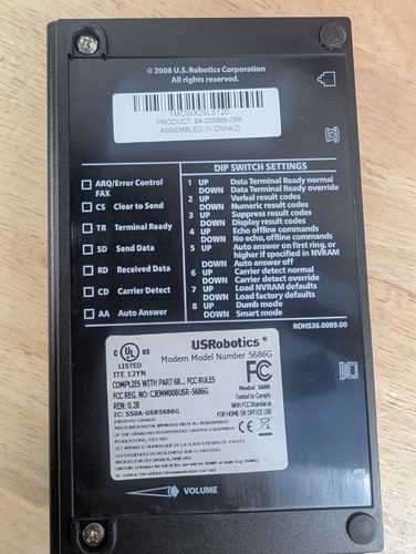 USRobotic 5686G V92 & V90 External Faxmodem - 56K  - Picture 7 of 9