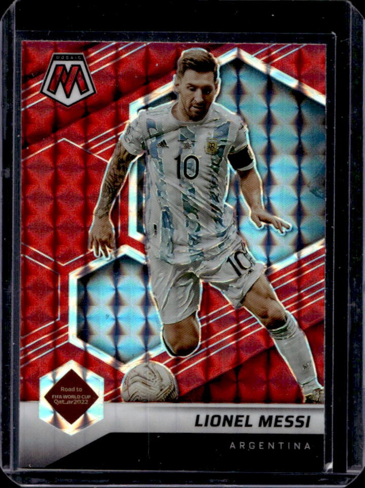 2021 Mosaic Road to FIFA World Cup Lionel Messi Red #10 Argentina