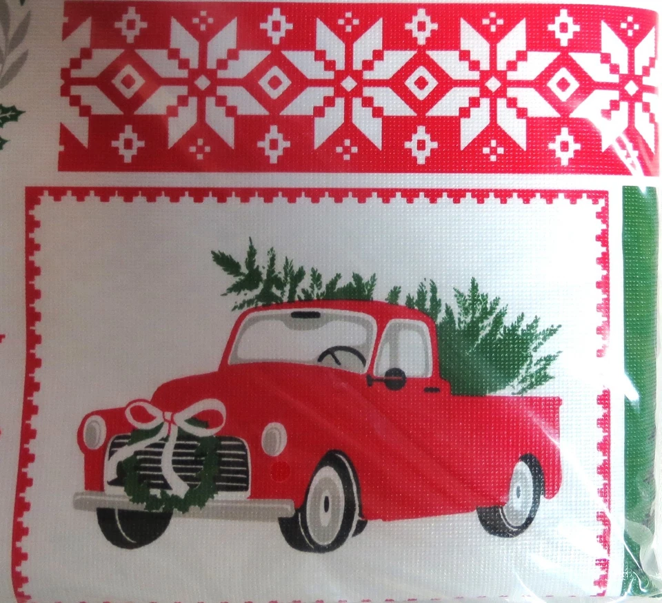 Mantel Navidad Vinilo/Franela Grande 102" X 60" Todos los Corazones Vuelven a Casa...NUEVO Foto 2 de 4