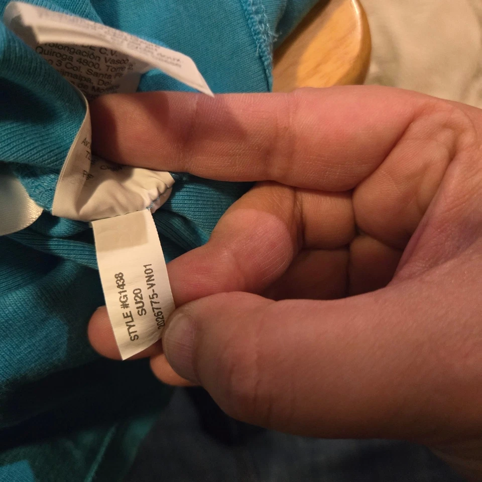 J.Crew Perfect Fit Tee Aqua Blue Short Sleeve Shirt XXS - Image 4 of 4