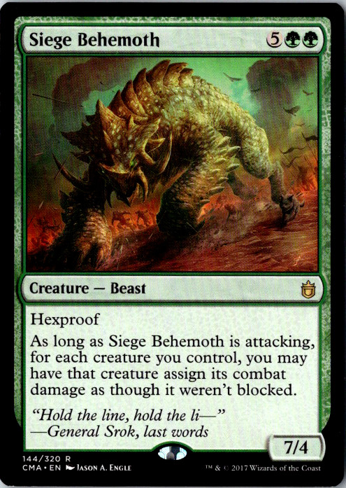 Siege Behemoth Commander Anthology 144 Near Mint