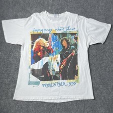 Vtg 1995 Jimmy Page Robert Plant Led Zeppelin Zoso Tour T-shirt Mens Xl Band Tee
