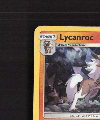Tarjeta Pokémon rara LP Lycanroc 76/147 Burning Shadows Cracked Ice Holo - Imagen 3 de 10