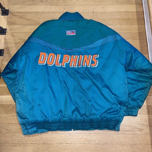 Vintage Miami Dolphins Jacket Size NFL Pro Line Logo Athletics Winter Coat XL - Picture 6 of 6