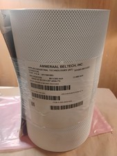 13" W x 8' Long, Ammeraal Beltech Conveyor belt Nitrile ES 8/3 01+C57 White FG