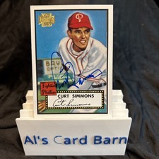 Curt Simmons Signed Autographed  2001 Topps Archives Baseball Card Phillies #203