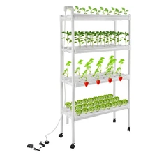 Hydroponic Grow Kit Hydroponics System 108Plant Sites 4 Layers 12 Pipes