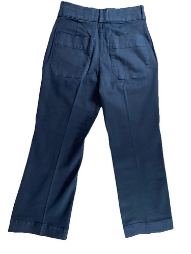 Everlane Womens Pants Button Closure Flat Front Wide Leg Black Size 6 Classy - Picture 5 of 12