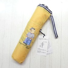 Women Polo Ralph Lauren Bear Folding Umbrella Yellow Unused Vhtf Classic Iconic