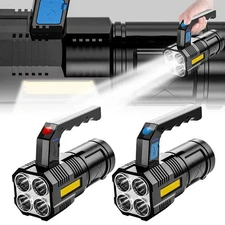 High Powered LED Flashlight Super Bright Torch-USB Rechargeable Lamp CW