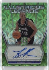 2017 Spectra Illustrious Legends Signatures Neon Green Prizm /25 Mike Bibby Auto