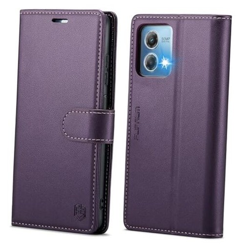 for Moto G Stylus 5G 2023 Wallet Case with RFID Blocking Credit Card Purple