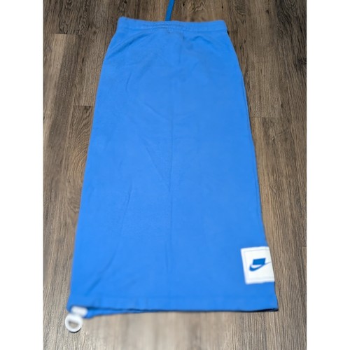 Nike Sportswear Damen Fleece Langer Rock Blau Grob Reißverschluss Sport Streetwear S - Bild 4 von 5