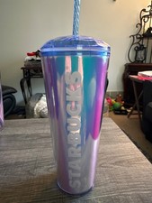 Starbucks ⭐ Iridescent Hologram Dome Venti 24 Fl Oz Cold Cup Summer 2023  ~ New