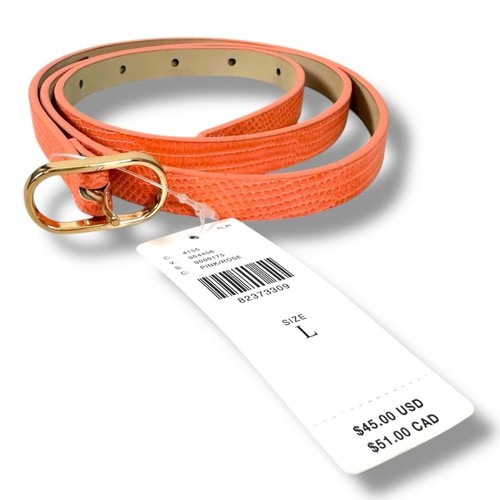 Ceinture croco skinny Anthropologie rose neuve avec étiquette taille L - Photo 6/12