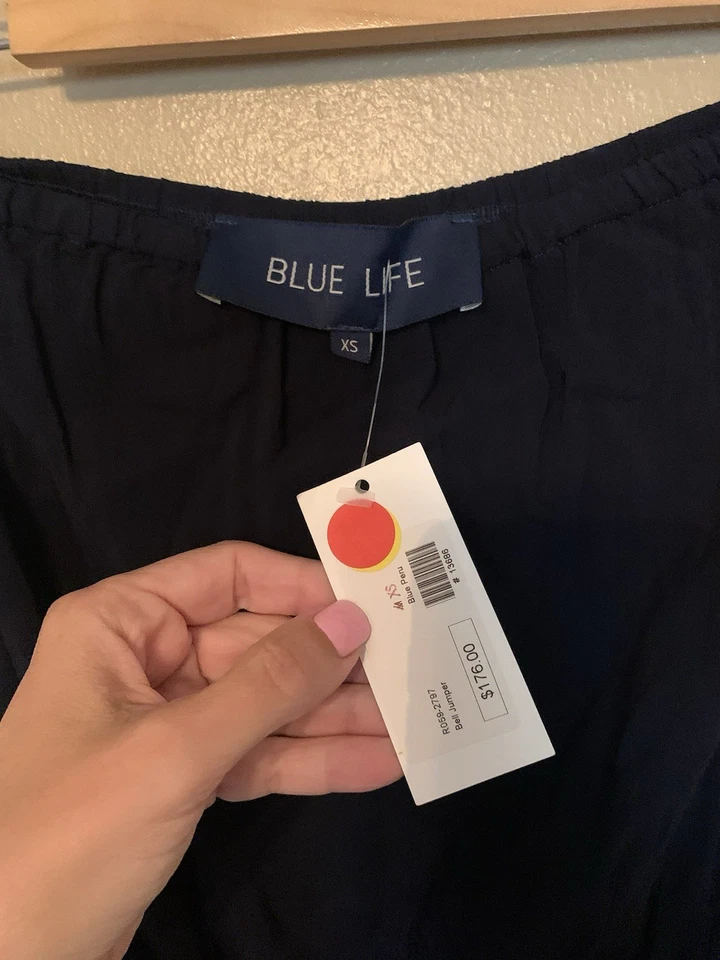 NWT Blue Life Tie Dye Strapless Jumpsuit Size XS Bell Jumper - Image 4 of 4