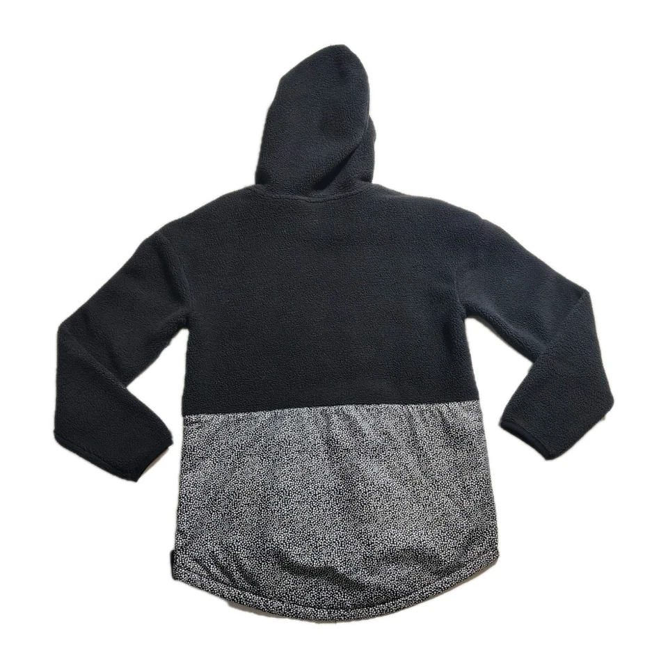 Pulôver com capuz The North Face meninas preto riit lã tamanho grande pontos brancos - Imagem 2 de 4