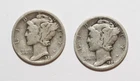 Two Mercury Dimes -- 1929 and 1929-D -- 90% Silver