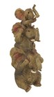 Zeckos Comical Stacked No Evil Elephant Trio Statue