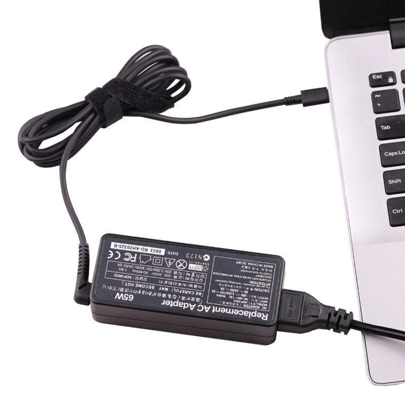 Adaptador USB-C Tipo-C Cargador Portátil Alimentación 65W Para Lenovo ThinkPad Acer Dell HP Foto 3 de 4