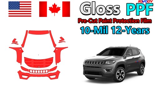 Gloss PreCut PPF Paint Protection Film For Jeep Compass Trailhawk 2017-2021 - 第 1/12 張圖片